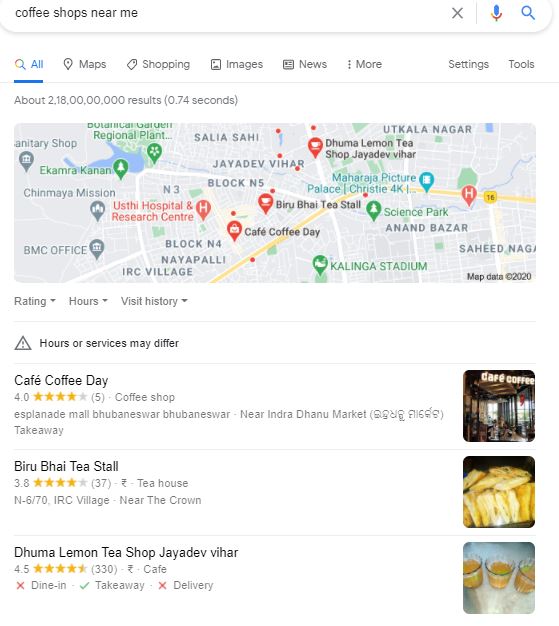 Image of Local Search in Google